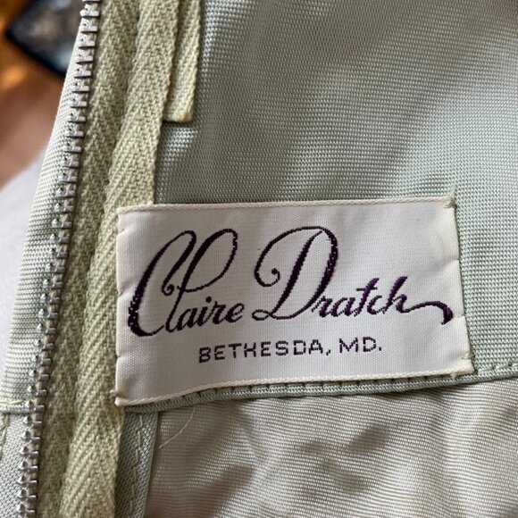 Sequined formal top, light sage - Picture 5 of 5